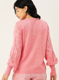 DressBerry Women Pink Cardigan