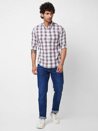 SPYKAR Tartan Checks Opaque Checked Cotton Casual Shirt