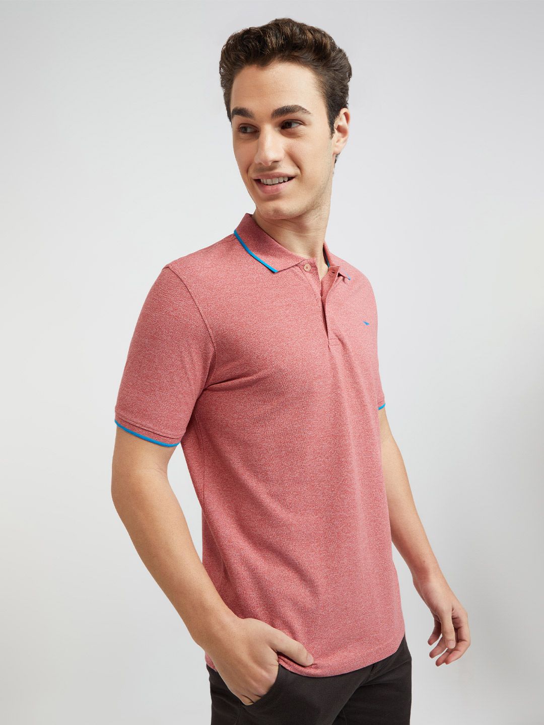 Park Avenue Cotton Rich Polo Collar Slim Fit T-shirt