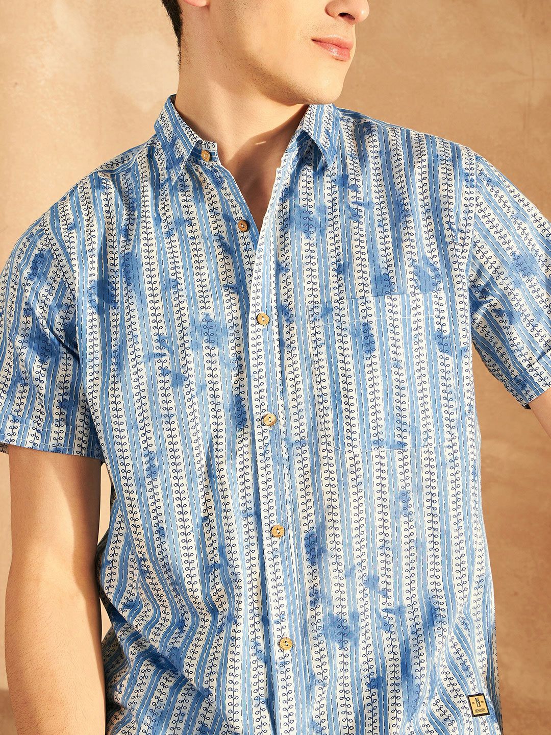 DENNISON Block Printed Lightweight Casual Shirt
