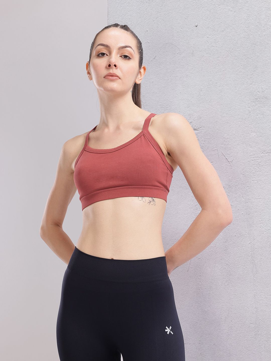 HRX by Hrithik Roshan Removable Padding Full Coverage Yoga Bra HR_SS25_W_BA_KY050_03_C