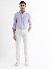 RARE RABBIT Men Oxfom Regular Fit Solid Spread Collar Shirt