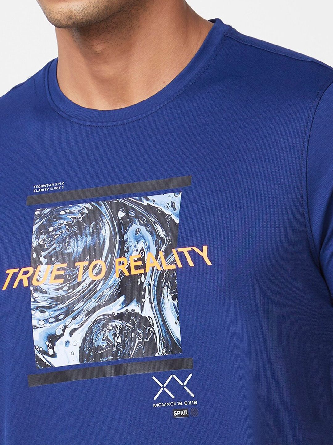 SPYKAR Graphic Printed Slim Fit Cotton T-shirt