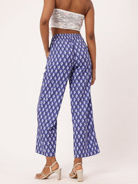 DressBerry Women Indigo Indo Energy Wide Leg straight Trousers