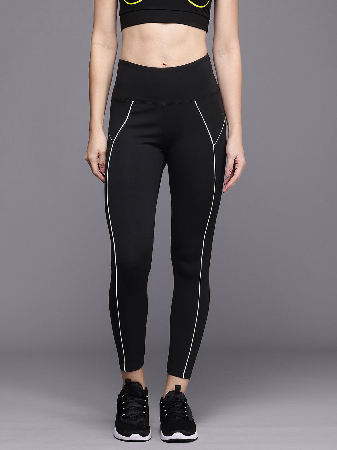 HRX by Hrithik Roshan Women Antimicrobial & Rapid Dry High Rise Slim Fit Training Tights