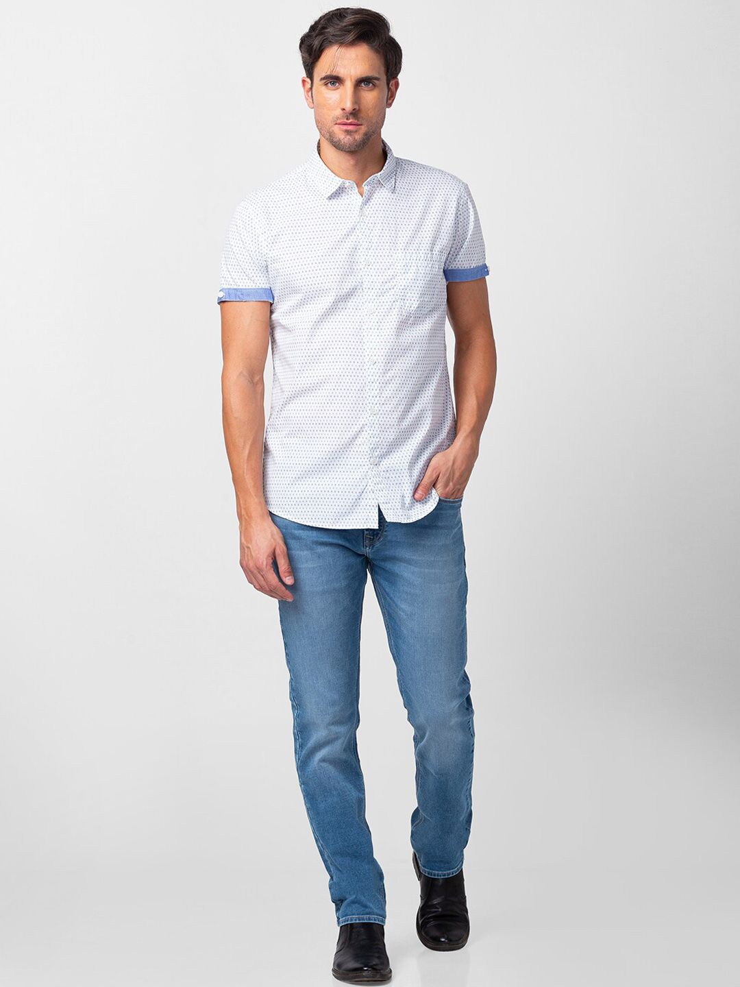 SPYKAR Men Light Fade Stretchable Cotton Jeans