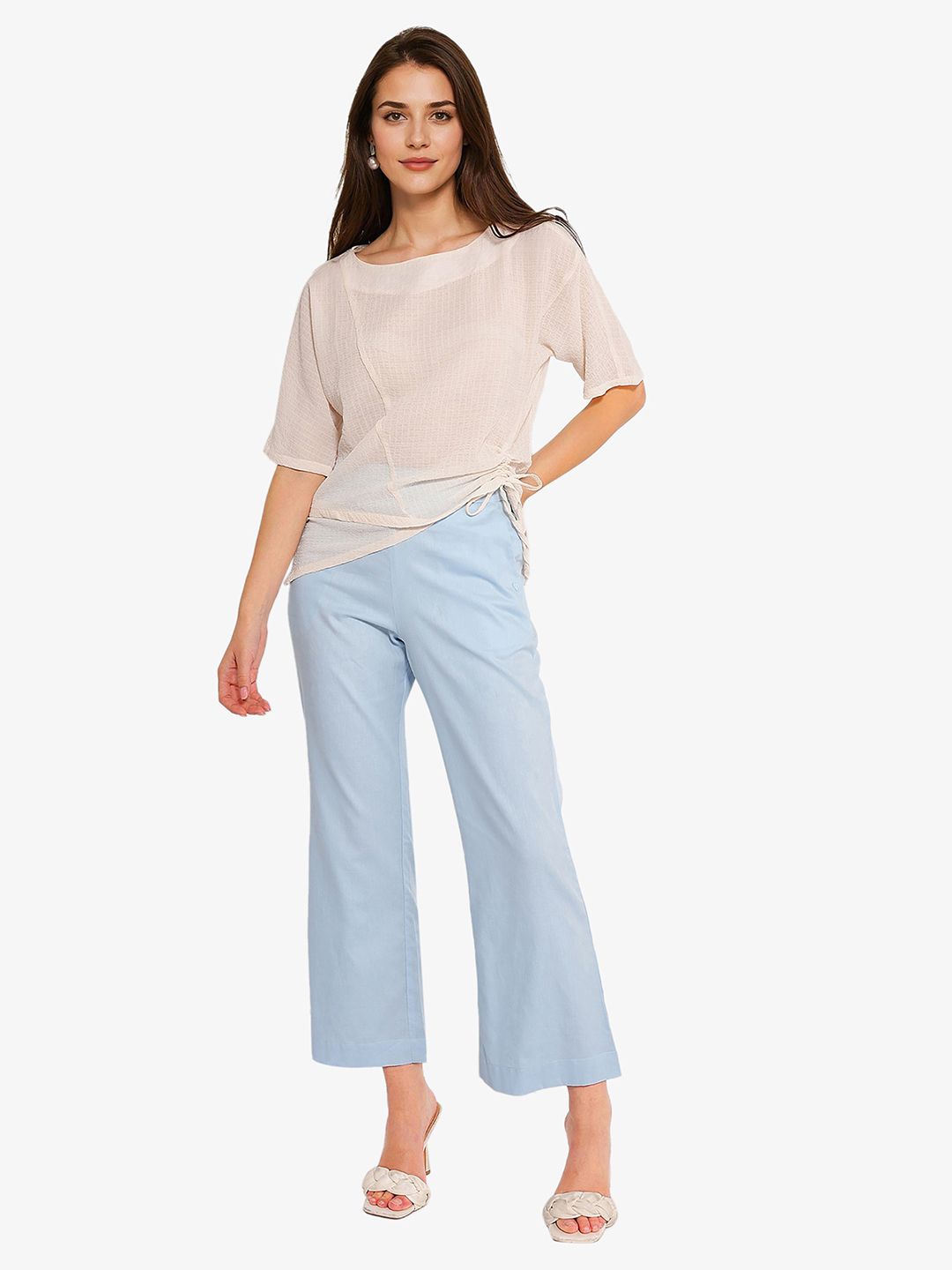 RAREISM Round Neck Cotton Top