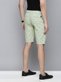 The Indian Garage Co Men Pure Cotton Printed Slim Fit Regular Shorts