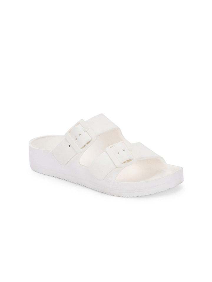HRX by Hrithik Roshan Women Off White Rubber Sliders