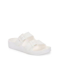 HRX by Hrithik Roshan Women Off White Rubber Sliders