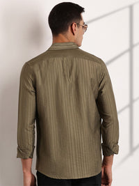 Thomas Scott Men Classic Slim Fit Opaque Casual Shirt