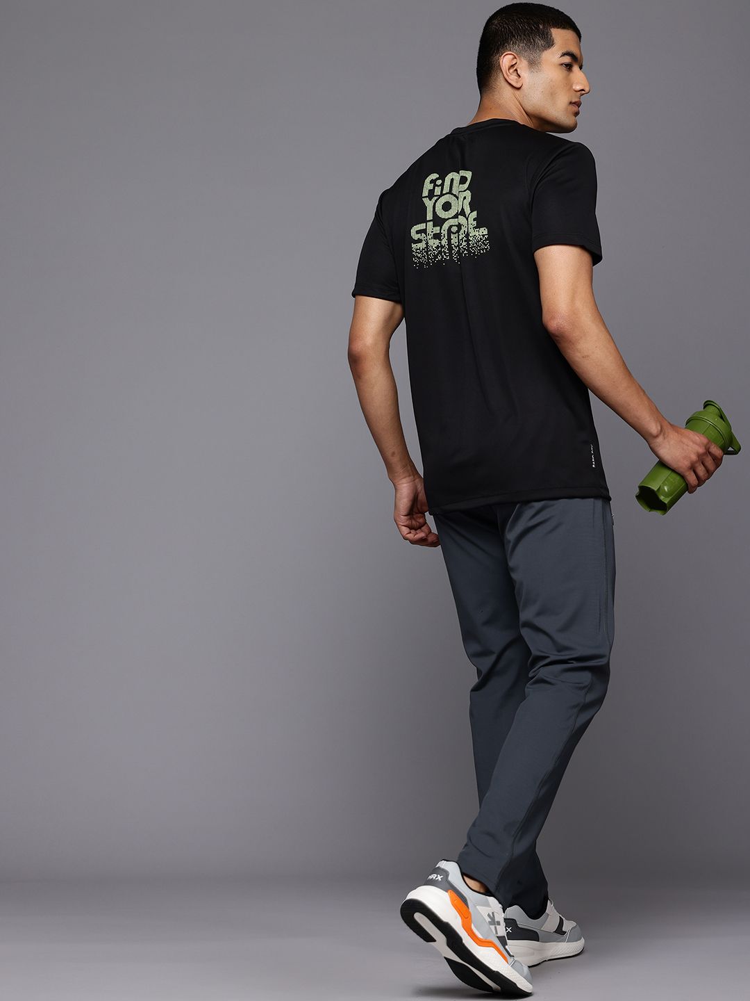 HRX by Hrithik Roshan Typography Printed Rapid-Dry Running T-shirt