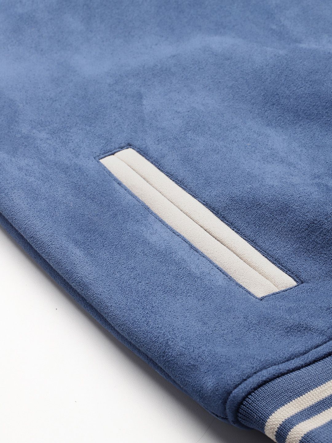 DressBerry Embroidered Suede Varsity Jacket