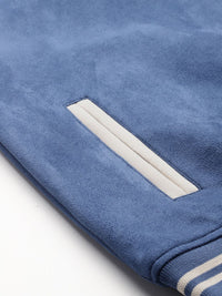 DressBerry Embroidered Suede Varsity Jacket