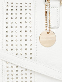 Lino Perros White Handheld Bag with Detachable Sling Strap