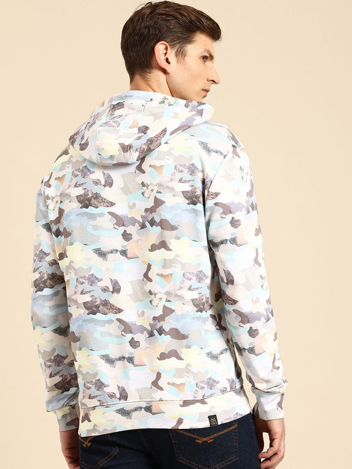Being Human Camouflage Printed Pure Cotton Hooded Sweatshirt