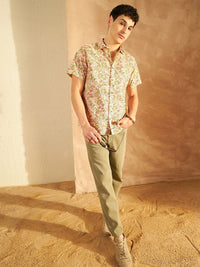 DENNISON Block Printed Oversized Casual Shirt