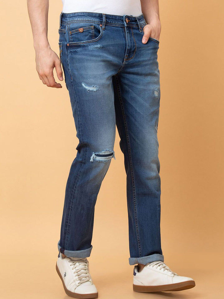 Being Human Men Mildly Distressed Heavy Fade Jeans