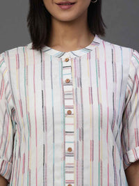AURELIA Striped Straight Kurti