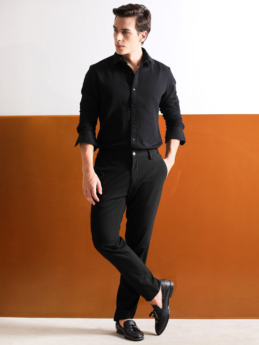 RARE RABBIT Men Otago Slim Fit Cotton Formal Shirt