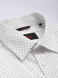 Raymond Slim Fit Geometric Printed Pure Cotton Formal Shirt