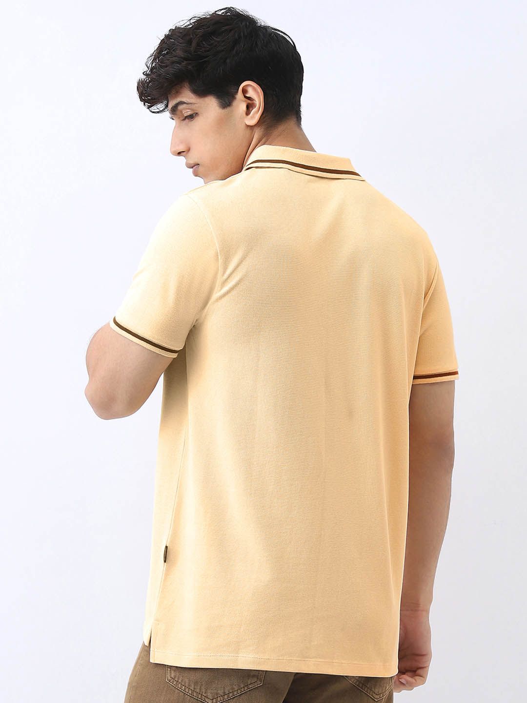 Urbano Fashion Men Solid Regular Fit Half Sleeve Cotton Polo T-Shirt