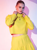 STREET 9 Knitted High Neck Crop Top