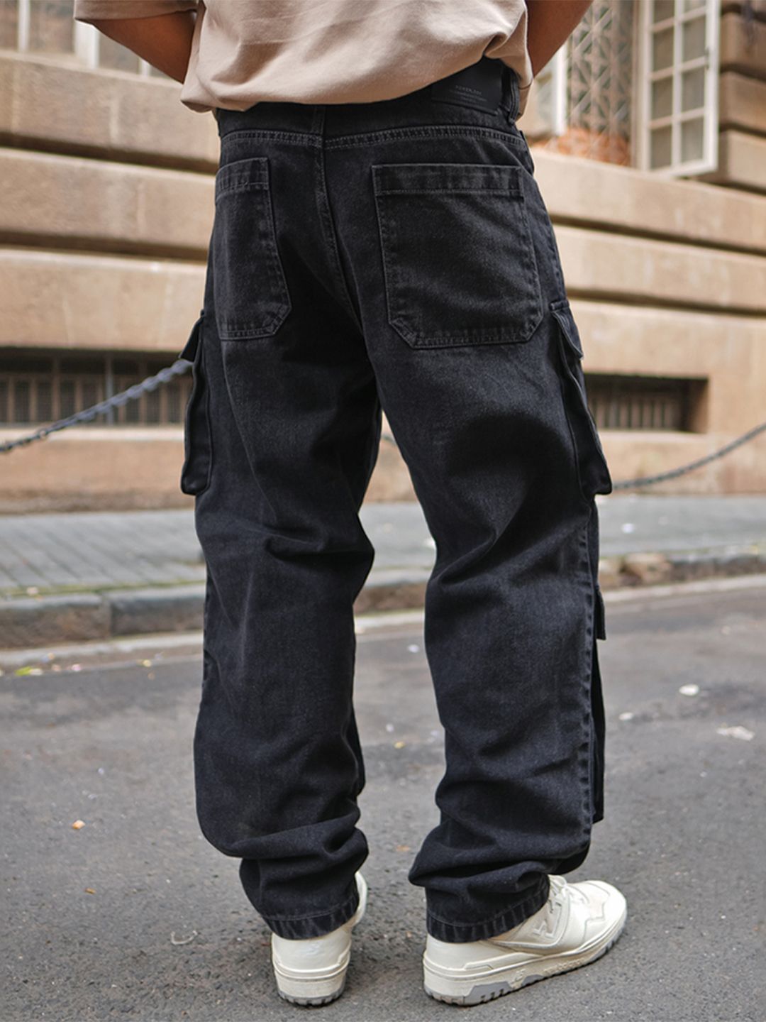 Powerlook Men Pure Cotton Loose Fit Cargos Trousers