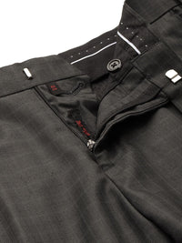 Raymond Men Mid Rise Checked Slim Fit Formal Trousers