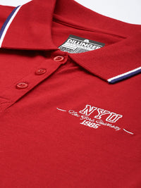 Dillinger wanita biasa fit lencana sulaman polo tshirt