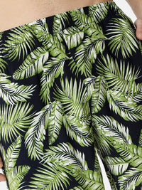 Campus Sutra Men Green & Black Printed Co-Ords