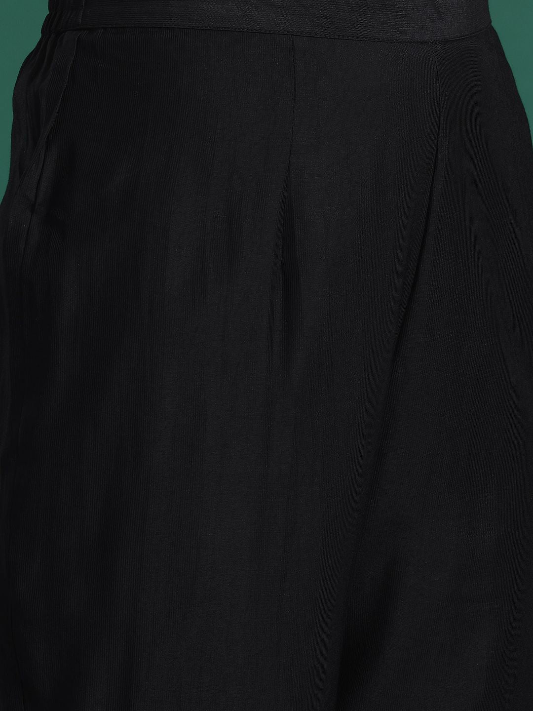 Indo Era Yoke Design Zari Liva Kurta With Trousers & Dupatta