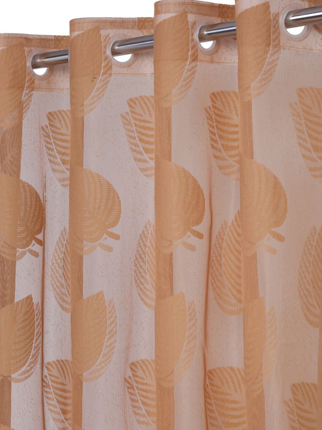 HOSTA HOMES Cream-Coloured & Beige Floral Long Door Curtain