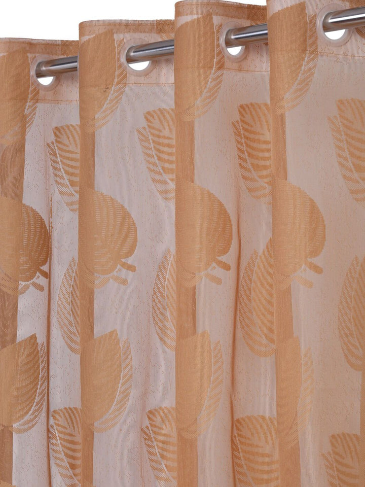 HOSTA HOMES Cream-Coloured & Beige Floral Long Door Curtain