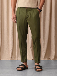 Mr Bowerbird Men Tailored Fit Vintage Pleated Trousers