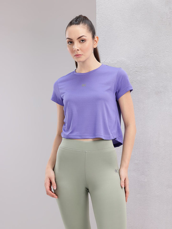 HRX by Hrithik Roshan Ruched Toggle Hem Rapid-Dry Running T-shirt