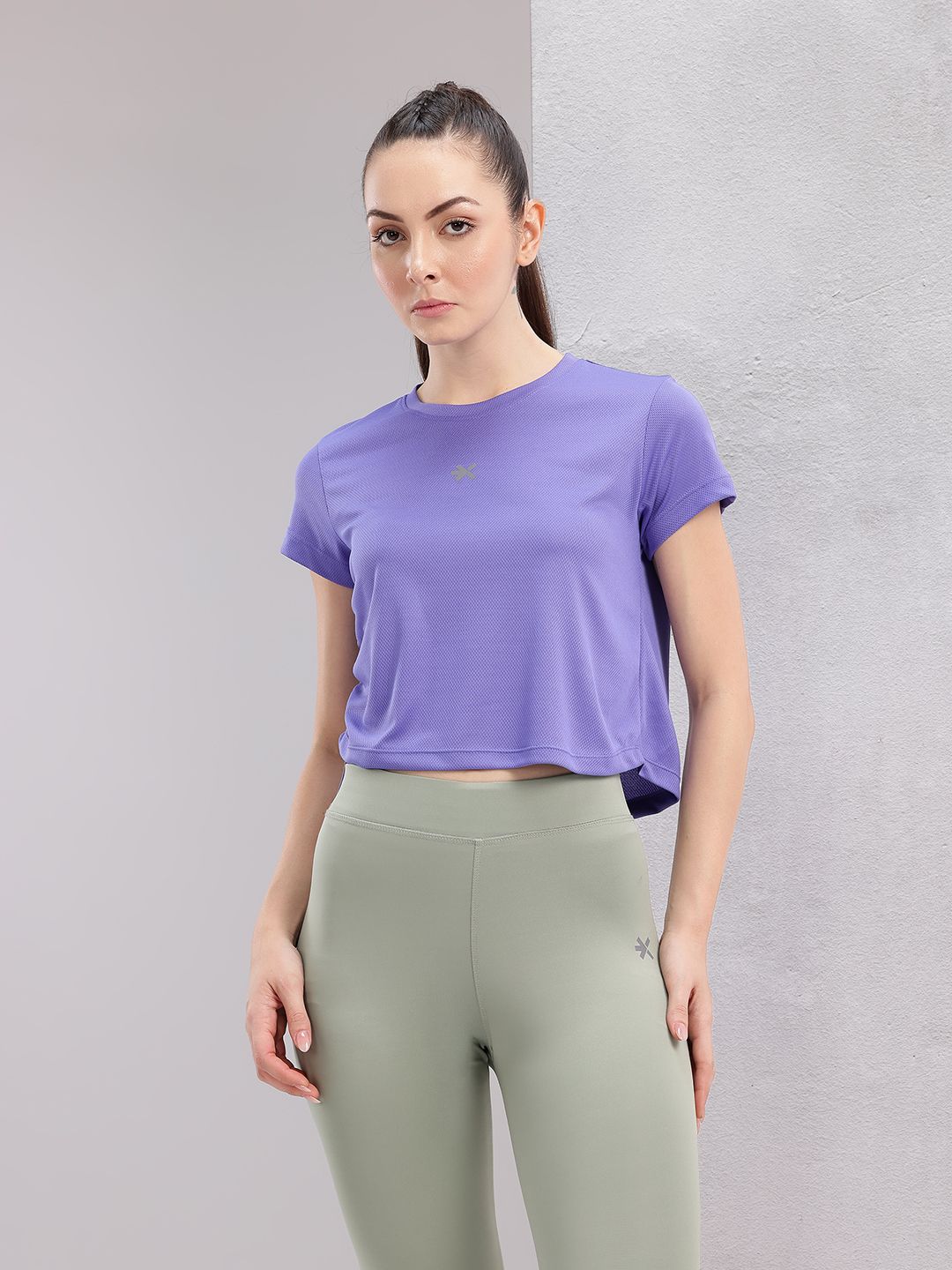 HRX by Hrithik Roshan Ruched Toggle Hem Rapid-Dry Running T-shirt