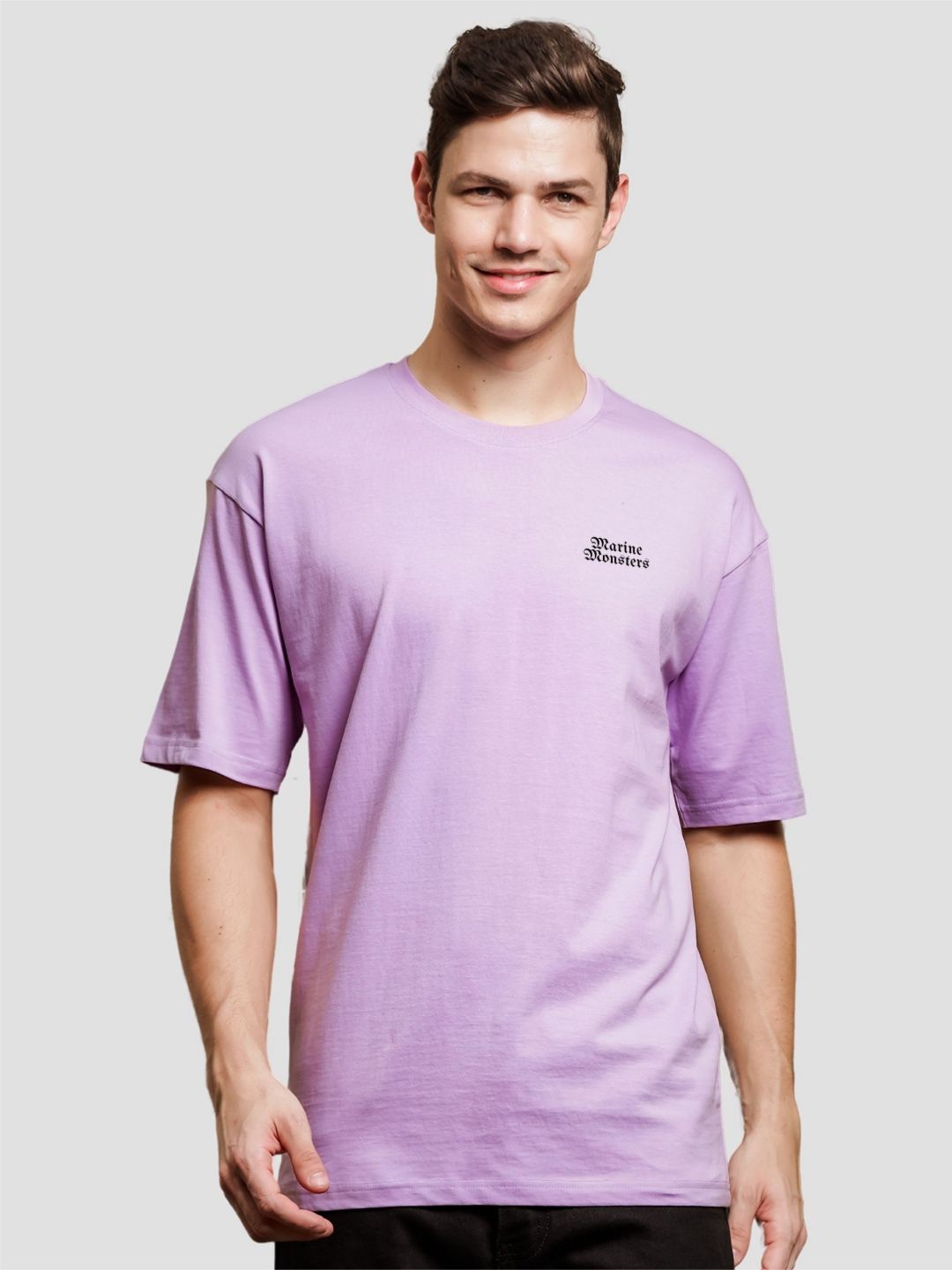 ADRO Men Biker Printed Raw Edge T-shirt