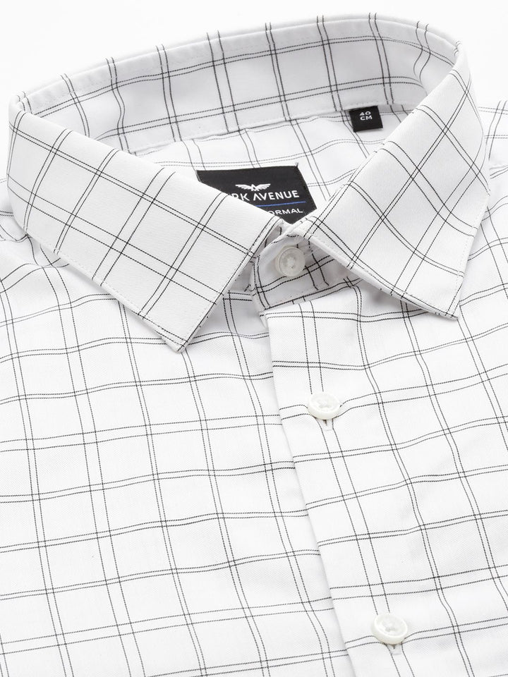 Park Avenue Slim Fit Checked Pure Cotton Formal Shirt