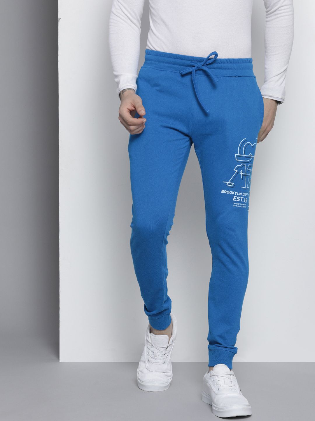 The Indian Garage Co Men Graphic Slim Fit Joggers