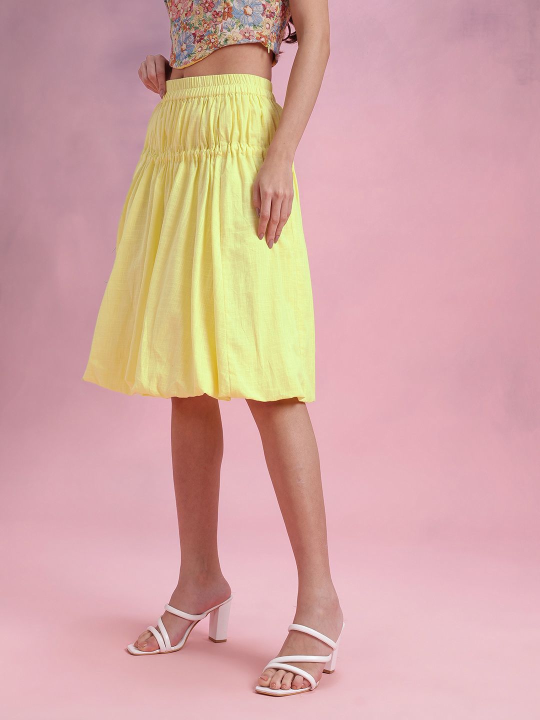 DressBerry Toggle Fastening Ruched Balloon Skirt