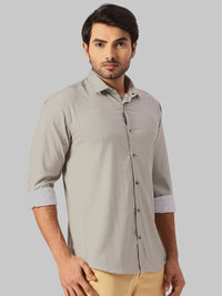 Park Avenue Spread Collar Slim Fit Opaque Casual Shirt