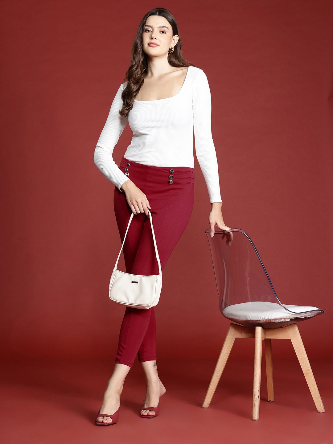 all about you Women Skinny Fit Cropped Treggings