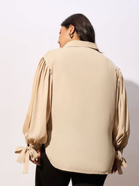 SASSAFRAS Curve Plus Size Oversized Casual Shirt