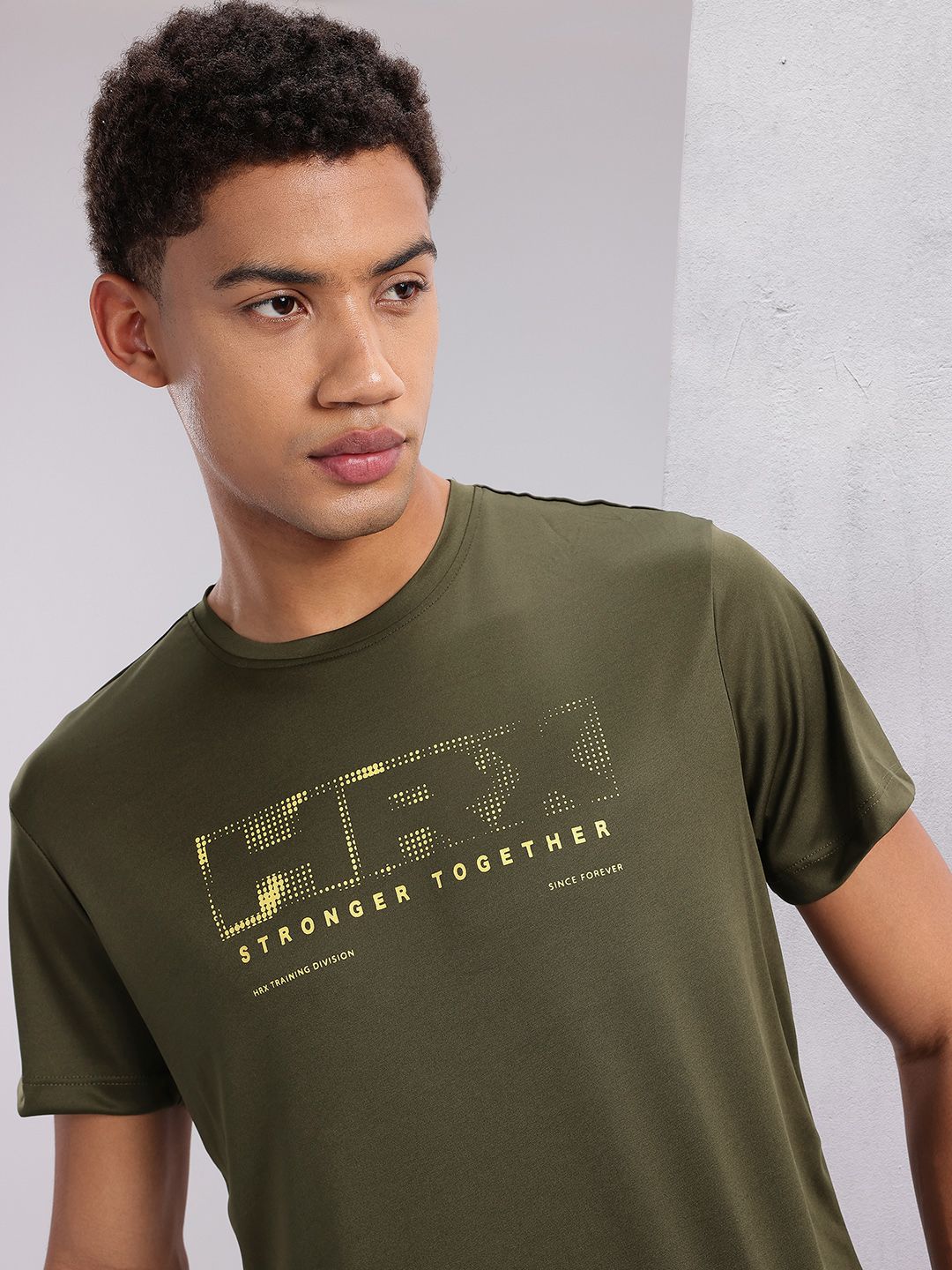 HRX by Hrithik Roshan Typography Print Rapid-Dry Training T-shirt