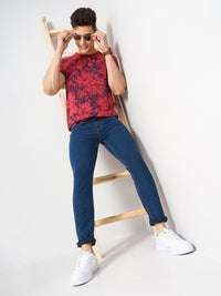 The Indian Garage Co Men Navy Blue Mid-Rise Slim Fit Clean Look Stretchable Jeans
