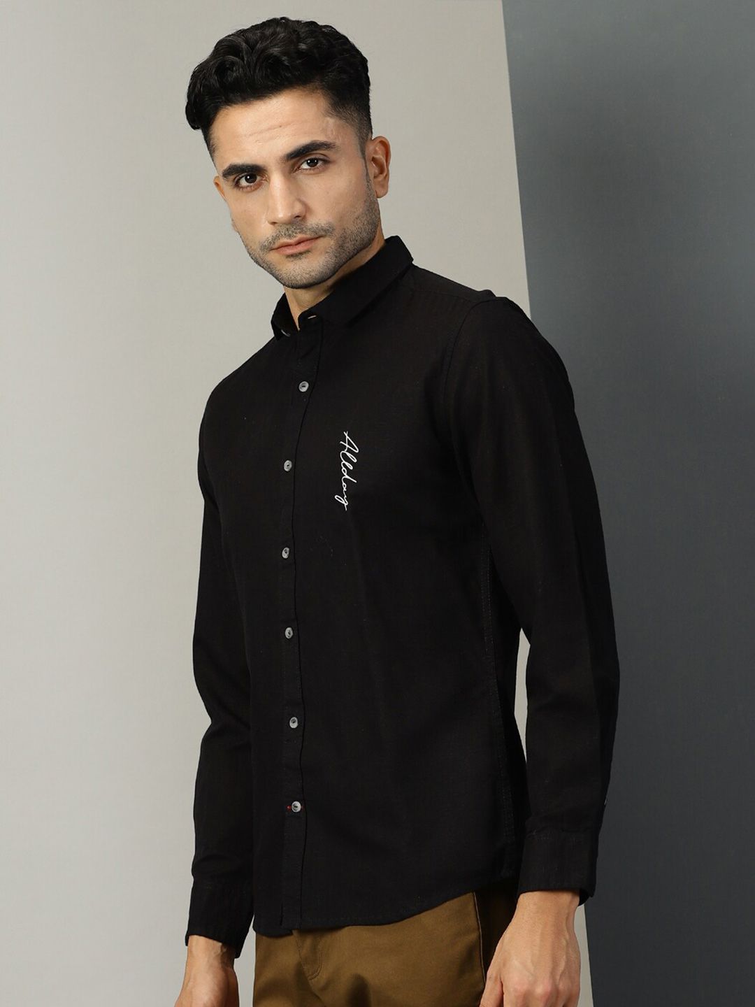 Thomas Scott Typography Printed Classic Regular Fit Casual Shirt