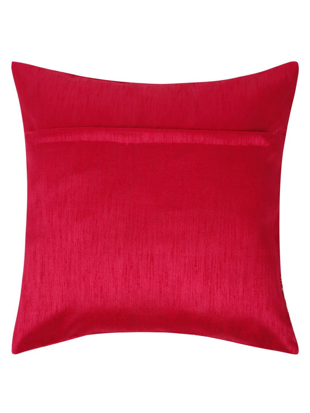 HOSTA HOMES Pink & Silver-Toned 2 Pieces Ethnic Motifs Square Cushion Covers