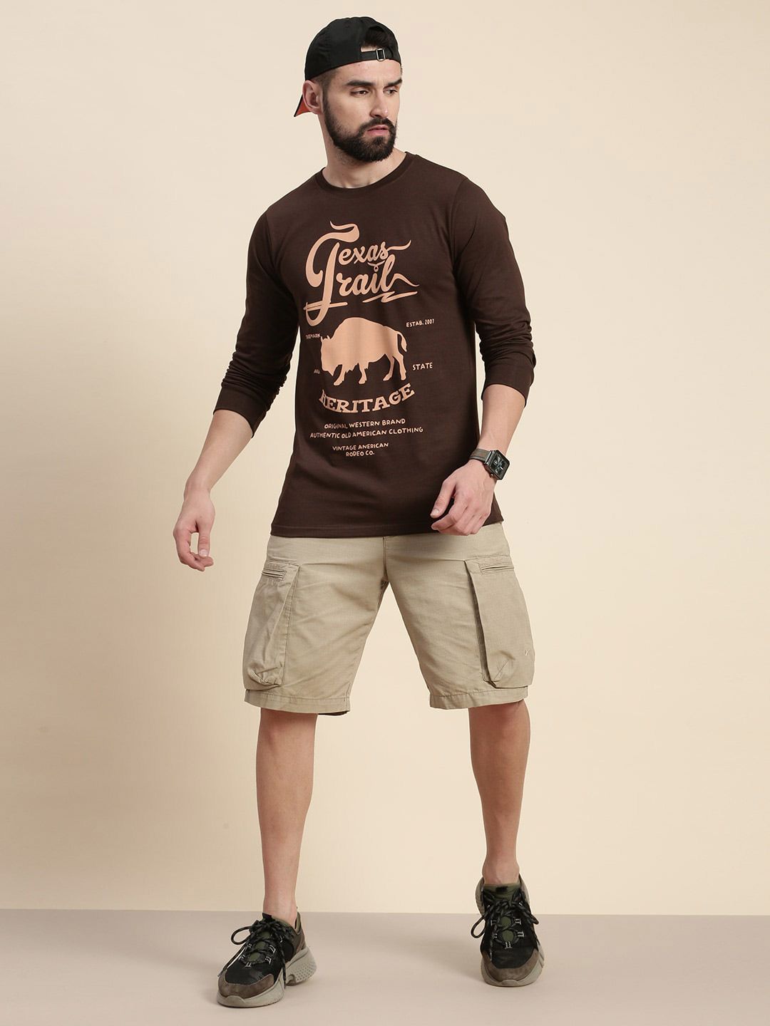 DILLINGER Typography Printed Round Neck Pure Cotton T-shirt