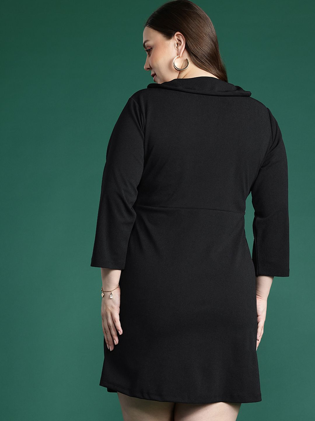 DressBerry Plus Size Layered Fit & Flare Mini Dress